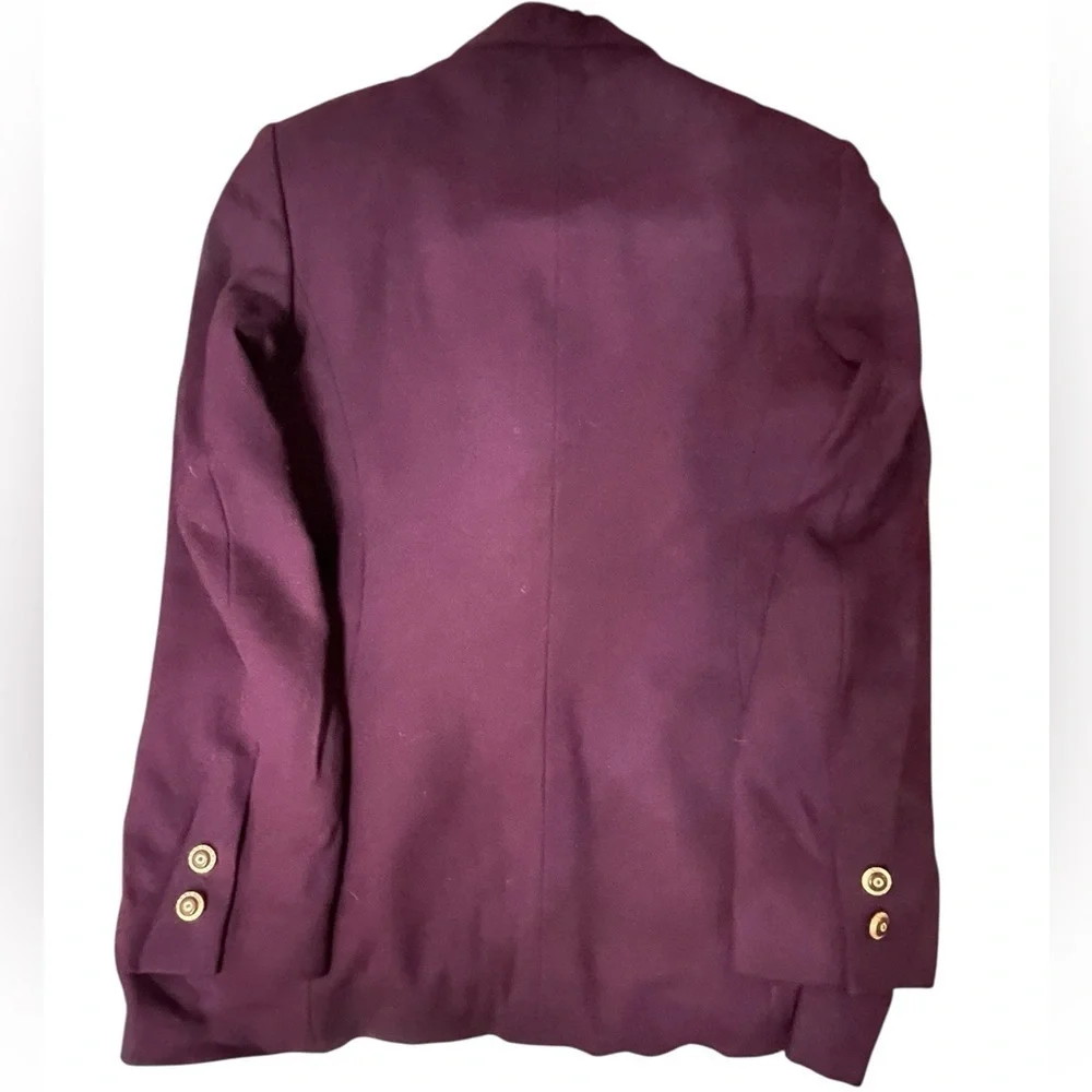 Elegant KASPER Wool Blazer in beautiful cranberry color size 6 with gold buttons
